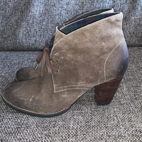 Indigo lace-up bootie beige nubuck leather size 11 - Picture 3 of 12